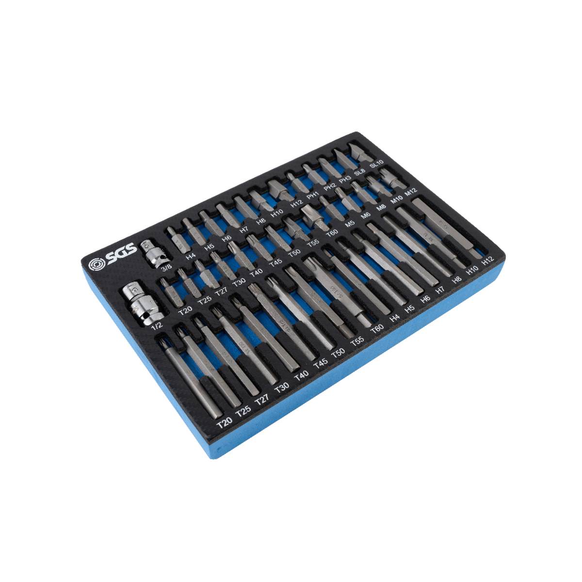 SGS 44pc Torx, Hex & Spline Bit Set | Foam Insert